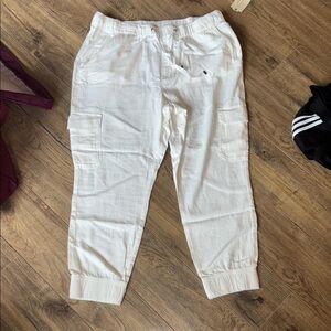 Cream Cargo Pants